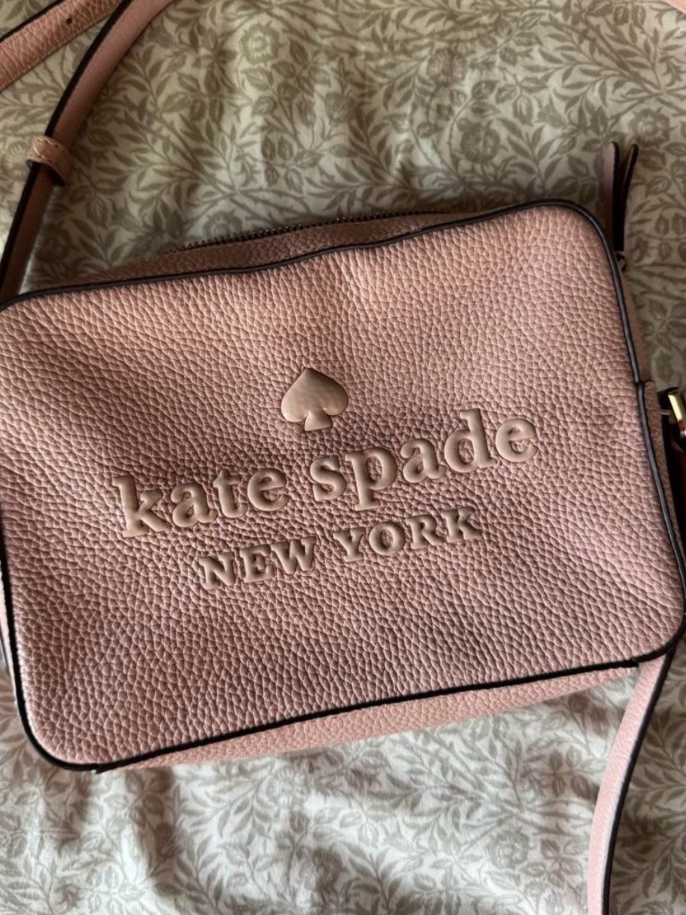 kate spade Pink Pebbled Leather Crossbody Camera Bag